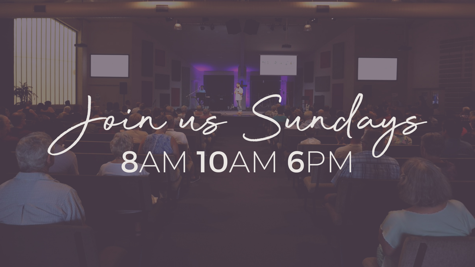 Sunday Services 8am 10am 6pm Oasis Church